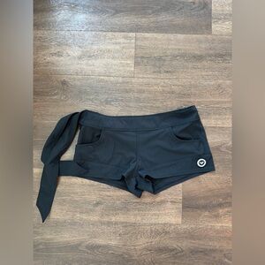 Roxy Black Tie-Waist Swim Skort Shorts, women’s size 7